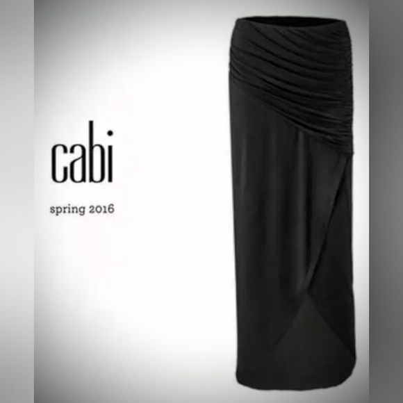 Brand New Spring 2016 CAbi Run Around Skirt 5052 Black Jersey Maxi Skirt, Medium - Picture 5 of 11